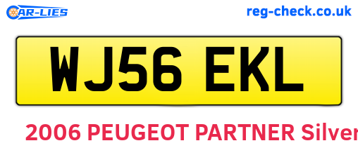WJ56EKL are the vehicle registration plates.