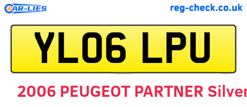 YL06LPU are the vehicle registration plates.
