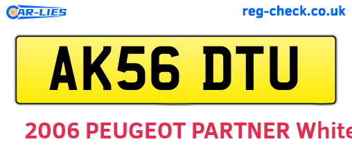 AK56DTU are the vehicle registration plates.