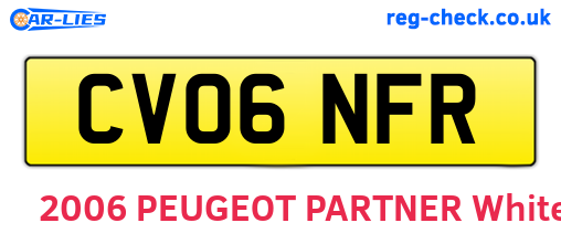 CV06NFR are the vehicle registration plates.