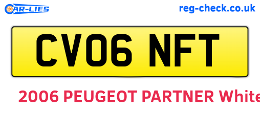 CV06NFT are the vehicle registration plates.
