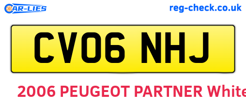 CV06NHJ are the vehicle registration plates.
