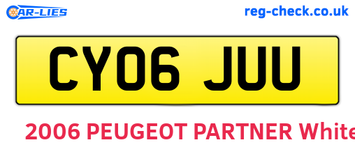 CY06JUU are the vehicle registration plates.