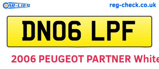 DN06LPF are the vehicle registration plates.