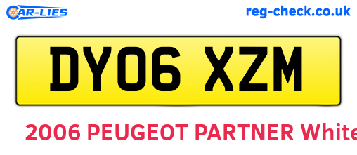 DY06XZM are the vehicle registration plates.