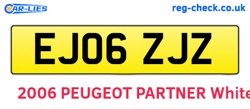 EJ06ZJZ are the vehicle registration plates.