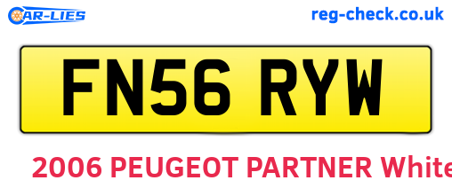 FN56RYW are the vehicle registration plates.