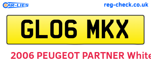 GL06MKX are the vehicle registration plates.