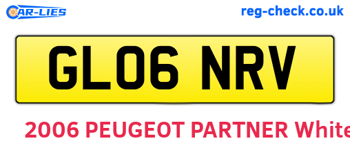 GL06NRV are the vehicle registration plates.