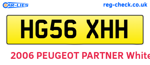 HG56XHH are the vehicle registration plates.