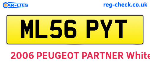 ML56PYT are the vehicle registration plates.
