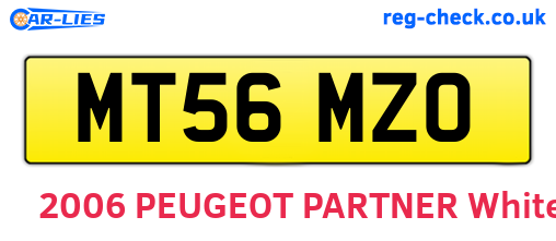 MT56MZO are the vehicle registration plates.