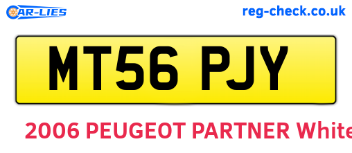 MT56PJY are the vehicle registration plates.