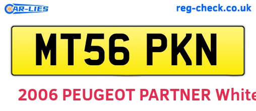 MT56PKN are the vehicle registration plates.