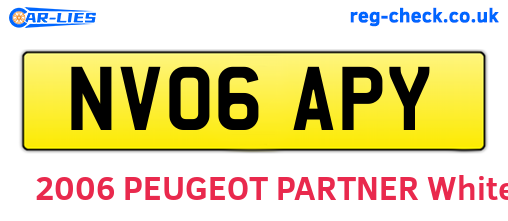 NV06APY are the vehicle registration plates.
