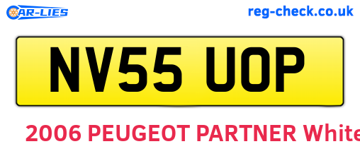 NV55UOP are the vehicle registration plates.
