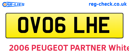 OV06LHE are the vehicle registration plates.