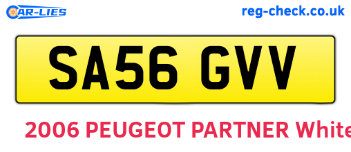 SA56GVV are the vehicle registration plates.