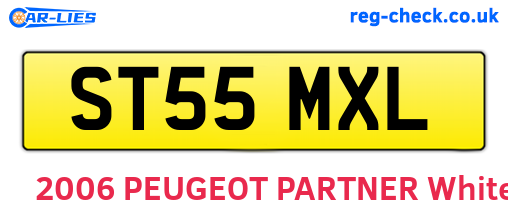 ST55MXL are the vehicle registration plates.