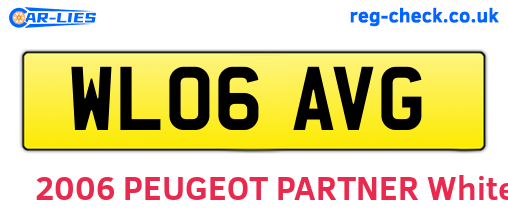 WL06AVG are the vehicle registration plates.