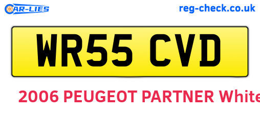 WR55CVD are the vehicle registration plates.