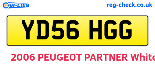 YD56HGG are the vehicle registration plates.
