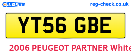 YT56GBE are the vehicle registration plates.