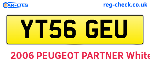 YT56GEU are the vehicle registration plates.