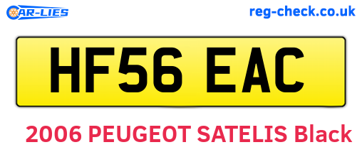 HF56EAC are the vehicle registration plates.