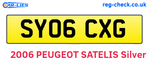 SY06CXG are the vehicle registration plates.