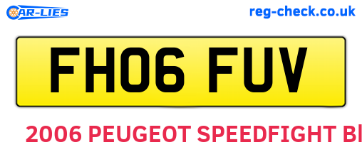 FH06FUV are the vehicle registration plates.