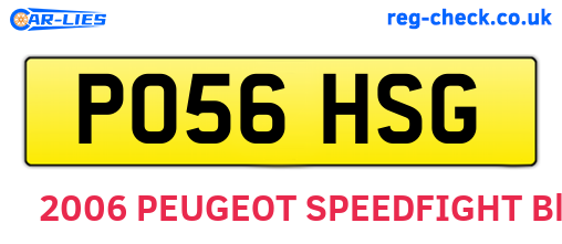 PO56HSG are the vehicle registration plates.