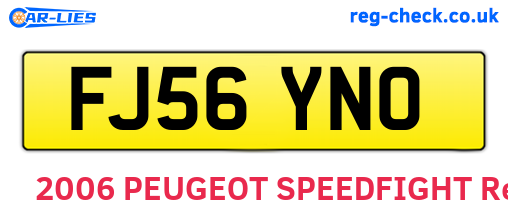 FJ56YNO are the vehicle registration plates.