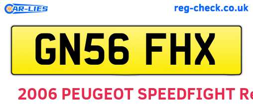 GN56FHX are the vehicle registration plates.