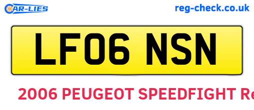 LF06NSN are the vehicle registration plates.