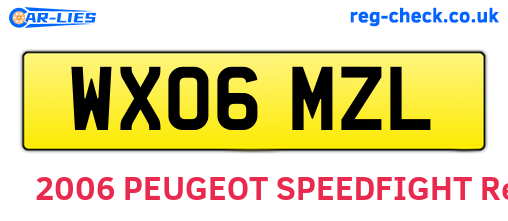 WX06MZL are the vehicle registration plates.
