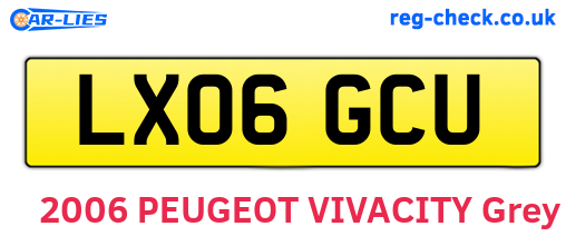 LX06GCU are the vehicle registration plates.