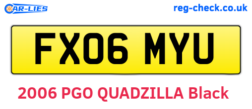 FX06MYU are the vehicle registration plates.