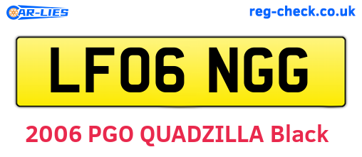 LF06NGG are the vehicle registration plates.