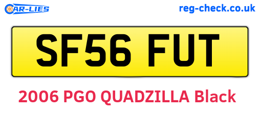 SF56FUT are the vehicle registration plates.