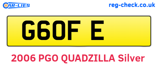 G6OFE are the vehicle registration plates.