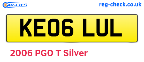 KE06LUL are the vehicle registration plates.