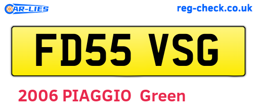 FD55VSG are the vehicle registration plates.