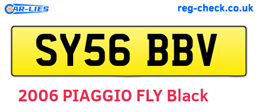 SY56BBV are the vehicle registration plates.