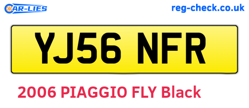 YJ56NFR are the vehicle registration plates.