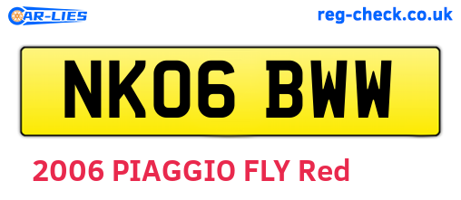 NK06BWW are the vehicle registration plates.