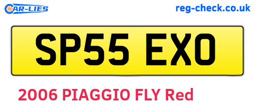 SP55EXO are the vehicle registration plates.