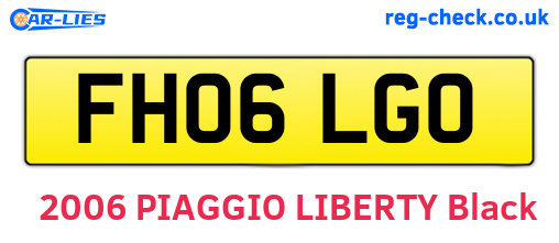 FH06LGO are the vehicle registration plates.