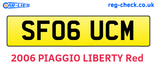 SF06UCM are the vehicle registration plates.