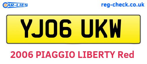 YJ06UKW are the vehicle registration plates.